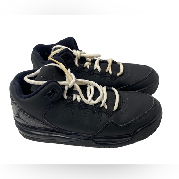 NIKE Air Jordan Flight Origin GS Black Gray Sneakers Boys Size